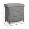 image:imageDelta Children Lancaster 3 Drawer Dresser with Changing Top and Interlocking Drawers  Greenguard Gold Certified Bianca WhiteGrey