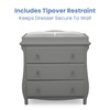 image:imageDelta Children Lancaster 3 Drawer Dresser with Changing Top and Interlocking Drawers  Greenguard Gold Certified Bianca WhiteGrey