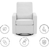 image:imageDelta Children Luna Nursery Swivel Glider  Greenguard Gold Certified and OekoTEX Standard 100 Fabric Dovetail GreyDovetail Grey