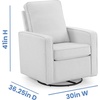 image:imageDelta Children Luna Nursery Swivel Glider  Greenguard Gold Certified and OekoTEX Standard 100 Fabric Dovetail GreyDovetail Grey