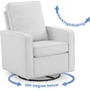 image:imageDelta Children Luna Nursery Swivel Glider  Greenguard Gold Certified and OekoTEX Standard 100 Fabric Dovetail GreyDovetail Grey