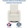 image:imageDelta Children Luna Nursery Swivel Glider  Greenguard Gold Certified and OekoTEX Standard 100 Fabric Dovetail GreyOatmeal