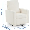 image:imageDelta Children Luna Nursery Swivel Glider  Greenguard Gold Certified and OekoTEX Standard 100 Fabric Dovetail GreyOatmeal