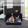 image:imageDelta Children Marvel Black Panther Cozee FlipOut Sofa with Memory Foam  2in1 Convertible Sofa to Lounger BlackMarvel Black Panther