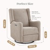 image:imageDelta Children Mercer Electronic Power Recliner and Swivel Glider with USB Port in LiveSmart Performance Fabric  Water Repellent amp Stain Resistant PearlSand