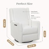 image:imageDelta Children Mercer Electronic Power Recliner and Swivel Glider with USB Port in LiveSmart Performance Fabric  Water Repellent amp Stain Resistant PearlPearl