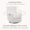 image:imageDelta Children Mercer Electronic Power Recliner and Swivel Glider with USB Port in LiveSmart Performance Fabric  Water Repellent amp Stain Resistant PearlPearl