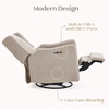image:imageDelta Children Mercer Electronic Power Recliner and Swivel Glider with USB Port in LiveSmart Performance Fabric  Water Repellent amp Stain Resistant PearlSand