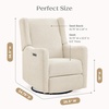 image:imageDelta Children Mercer Electronic Power Recliner and Swivel Glider with USB Port in LiveSmart Performance Fabric  Water Repellent amp Stain Resistant PearlShell