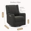 image:imageDelta Children Mercer Electronic Power Recliner and Swivel Glider with USB Port in LiveSmart Performance Fabric  Water Repellent amp Stain Resistant PearlDark Grey