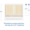 image:imageDelta Children Mia Portable Folding Mini Crib with 15Inch Mattress  Greenguard Gold Certified Bianca WhiteNaturalBianca WhiteNatural
