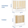 image:imageDelta Children Mia Portable Folding Mini Crib with 15Inch Mattress  Greenguard Gold Certified Bianca WhiteNaturalBianca WhiteNatural