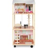 image:imageDelta Children Moveable Mansion Dollhouse  360Degree Play Dollhouse with Wheeled Base  Includes 16 Accessories  Fits 12inch Dolls  Pretend Play Dream Gift for Ages 3