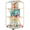 image:imageDelta Children Moveable Mansion Dollhouse  360Degree Play Dollhouse with Wheeled Base  Includes 16 Accessories  Fits 12inch Dolls  Pretend Play Dream Gift for Ages 3