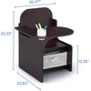 image:imageDelta Children MySize Chair Desk With Storage Bin GreyDark Chocolate