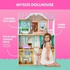 image:imageDelta Children MySize Dollhouse  Large 3Story Dollhouse with 7 Rooms Includes 12 Accessories  Fits 12inch Dolls  Pretend Play Dream Gift for Ages 3