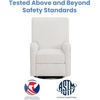 image:imageDelta Children Nest Nursery Swivel Recliner  Fabric is GREENGUARD Gold Certified and OekoTEX Standard 100  Upholstered in a Unique Chenille Yarn for Blanket Like Softness FogOyster