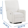 image:imageDelta Children Nest Nursery Swivel Recliner  Fabric is GREENGUARD Gold Certified and OekoTEX Standard 100  Upholstered in a Unique Chenille Yarn for Blanket Like Softness FogOyster