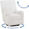 image:imageDelta Children Nest Nursery Swivel Recliner  Fabric is GREENGUARD Gold Certified and OekoTEX Standard 100  Upholstered in a Unique Chenille Yarn for Blanket Like Softness FogOyster