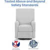 image:imageDelta Children Nest Nursery Swivel Recliner  Fabric is GREENGUARD Gold Certified and OekoTEX Standard 100  Upholstered in a Unique Chenille Yarn for Blanket Like Softness FogFog