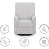 image:imageDelta Children Nest Nursery Swivel Recliner  Fabric is GREENGUARD Gold Certified and OekoTEX Standard 100  Upholstered in a Unique Chenille Yarn for Blanket Like Softness FogFog
