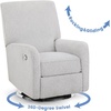 image:imageDelta Children Nest Nursery Swivel Recliner  Fabric is GREENGUARD Gold Certified and OekoTEX Standard 100  Upholstered in a Unique Chenille Yarn for Blanket Like Softness FogFog