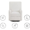 image:imageDelta Children Nest Nursery Swivel Recliner  Fabric is GREENGUARD Gold Certified and OekoTEX Standard 100  Upholstered in a Unique Chenille Yarn for Blanket Like Softness FogOyster