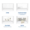 image:imageDelta Children Ollie 4in1 Convertible Crib  Greenguard Gold Certified Walnut EspressoBianca White