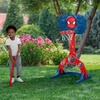 image:imageDelta Children PAW Patrol 4in1 Sports Center  Adjustable Easy Score Basketball Hoop SoccerHockey Net and Golf Game BlueMarvel Spiderman