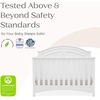 image:imageDelta Children Perry 6in1 Convertible Crib  Greenguard Gold Certified Moonstruck GreyBianca White
