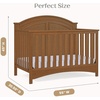 image:imageDelta Children Perry 6in1 Convertible Crib  Greenguard Gold Certified Moonstruck GreyChestnut