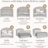 image:imageDelta Children Perry 6in1 Convertible Crib  Greenguard Gold Certified Moonstruck GreyMoonstruck Grey