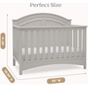 image:imageDelta Children Perry 6in1 Convertible Crib  Greenguard Gold Certified Moonstruck GreyMoonstruck Grey