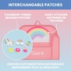 image:imageDelta Children Personalized Mix amp Match Cozee Kids Chair with Interchangeable Patches RainbowRainbow
