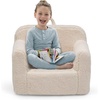image:imageDelta Children Personalized Sherpa Cozee Chair  Customize with Name  Foam Kids Chair for Ages 18 Months and Up Hot PinkCream