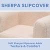 image:imageDelta Children Personalized Sherpa Cozee Chair  Customize with Name  Foam Kids Chair for Ages 18 Months and Up Hot PinkCream