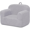 image:imageDelta Children Personalized Sherpa Cozee Chair  Customize with Name  Foam Kids Chair for Ages 18 Months and Up Hot PinkGrey