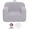 image:imageDelta Children Personalized Sherpa Cozee Chair  Customize with Name  Foam Kids Chair for Ages 18 Months and Up Hot PinkGrey