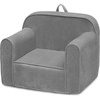 image:imageDelta Children Personalized Sherpa Cozee Chair  Customize with Name  Foam Kids Chair for Ages 18 Months and Up Hot PinkGrey Mink Velvet