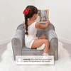 image:imageDelta Children Personalized Sherpa Cozee Chair  Customize with Name  Foam Kids Chair for Ages 18 Months and Up Hot PinkGrey Mink Velvet