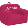 image:imageDelta Children Personalized Sherpa Cozee Chair  Customize with Name  Foam Kids Chair for Ages 18 Months and Up Hot PinkHot Pink