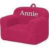 image:imageDelta Children Personalized Sherpa Cozee Chair  Customize with Name  Foam Kids Chair for Ages 18 Months and Up Hot PinkHot Pink