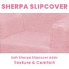 image:imageDelta Children Personalized Sherpa Cozee Chair  Customize with Name  Foam Kids Chair for Ages 18 Months and Up Hot PinkPink