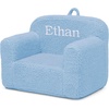 image:imageDelta Children Personalized Sherpa Cozee Chair  Customize with Name  Foam Kids Chair for Ages 18 Months and Up Hot PinkPowder Blue