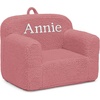 image:imageDelta Children Personalized Sherpa Cozee Chair  Customize with Name  Foam Kids Chair for Ages 18 Months and Up Hot PinkRose