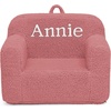 image:imageDelta Children Personalized Sherpa Cozee Chair  Customize with Name  Foam Kids Chair for Ages 18 Months and Up Hot PinkRose