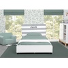 image:imageDelta Children Personalized Upholstered Twin Size Bed with Headboard Premium Wood Slat Support No Box Spring Needed Easy Assembly GreyWhite Stripe