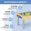 image:imageDelta Children Play N Store Building Bricks Play Table with 100 Play Bricks Included  Large Brick Plate Compatible with LEGO MegaBlocks amp More  Legs Fold for Easy Under Bed Storage Grey