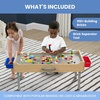 image:imageDelta Children Play N Store Building Bricks Play Table with 100 Play Bricks Included  Large Brick Plate Compatible with LEGO MegaBlocks amp More  Legs Fold for Easy Under Bed Storage Grey