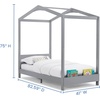 image:imageDelta Children Poppy House Wood Twin Bed Platform Bed  No Box Spring Needed GreyGrey